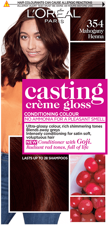 Casting Crème Gloss 354 Mahogany Henna Brown Semi Permanent Hair Dye